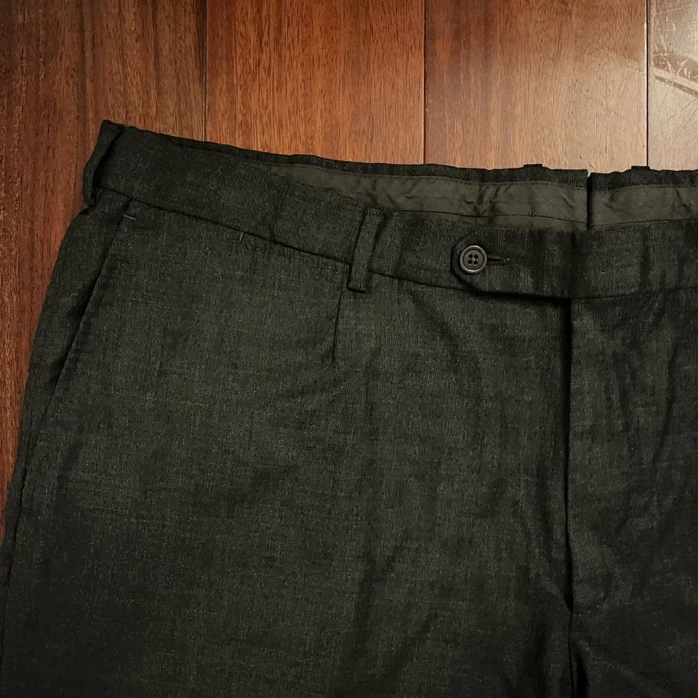 Ermenegildo Zegna Su Misura Dress Pants Mens 42x29 Herringbone Wool 7 64 Trouser